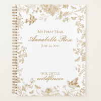Toile D'Or De Jouy Vintage Floral Ma première anné
