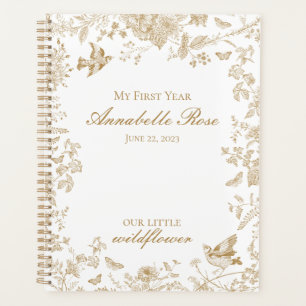 Toile D'Or De Jouy Vintage Floral Ma première anné
