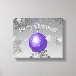 Toile d'ornement de Noël mauve fantaisie