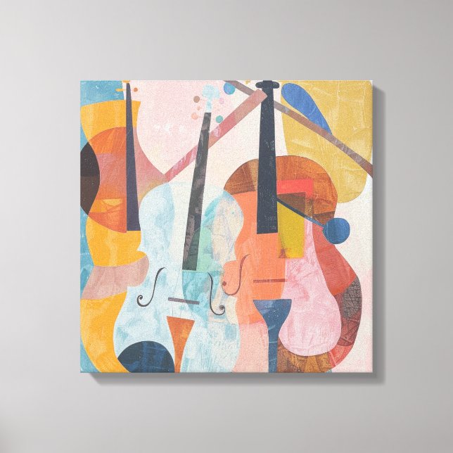Toile Double basse abstraite colorée (Recto)