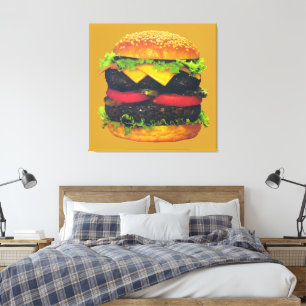 Toile Double Deluxe Hamburger au fromage