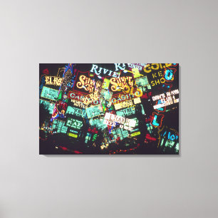 Toile Double exposition, panneaux de casino, Las Vegas,