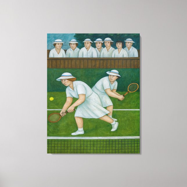 Toile Doubles - Large Wrapped Canvas Tennis Art Print (Recto)