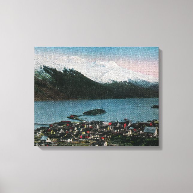 Toile Douglas, Alaska Town ViewDouglas, AK (Recto)