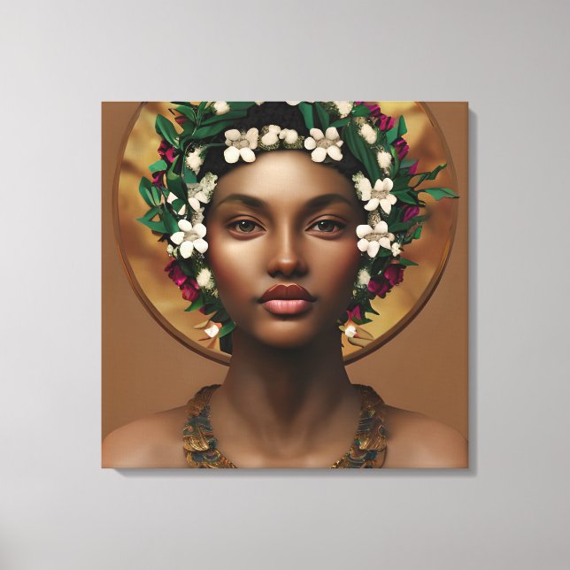 Toile Douleur au pouvoir | Reine afro-américaine (Recto)