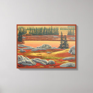 Toile d'ours Peinture paysagère canadienne