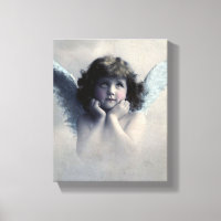 Doux Rosy Cheeked Angel Vintage dans les nuages