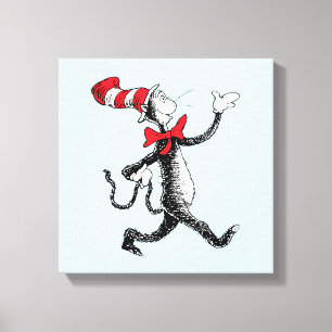 Toile Dr Seuss   Chat dans la marche des chats Casquette