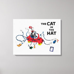 Toile Dr Seuss   Chat dans le Casquette nettoie vers le