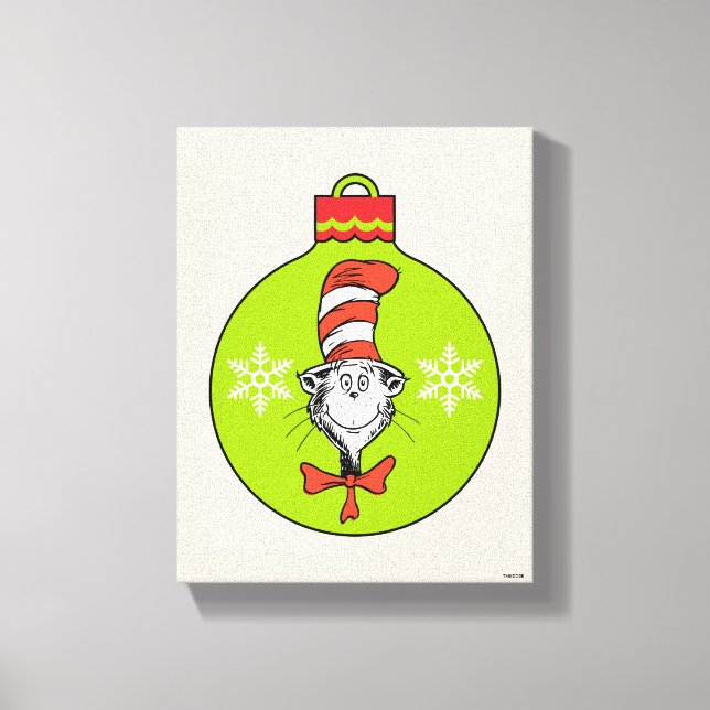 Toile Dr. Seuss | Grinch | Chapeau de Chat Ornement (Recto)