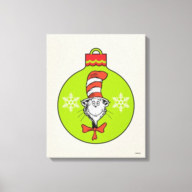 Toile Dr. Seuss | Grinch | Chapeau de Chat Ornement (Recto)