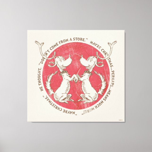 Toile Dr Seuss | Grinch | Max - Citation de Noël (Recto)