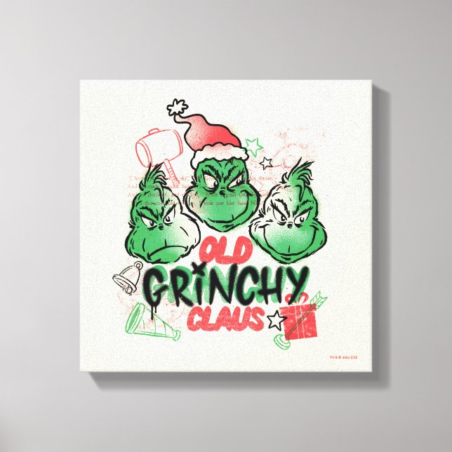 Toile Dr. Seuss | Le vieux Grinch Noël (Recto)