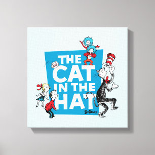 Toile Dr. Seuss Logo du Chat dans le Chapeau - Personn