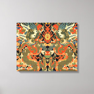 Toile Dragon asiatique chinois Art coloré