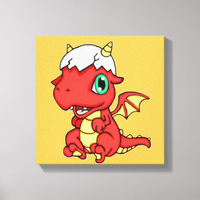 Toile Dragon bébé 12 x 12 (Recto)