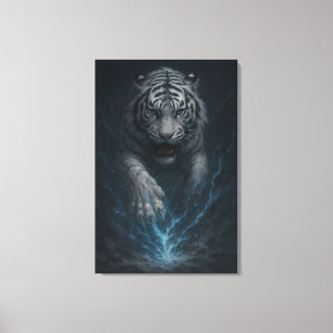 Toile Dragon contre White Tiger – Mystical Fantasy Wall 
