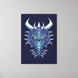 Toile Dragon cool Art - Purple Blue Magagone Head