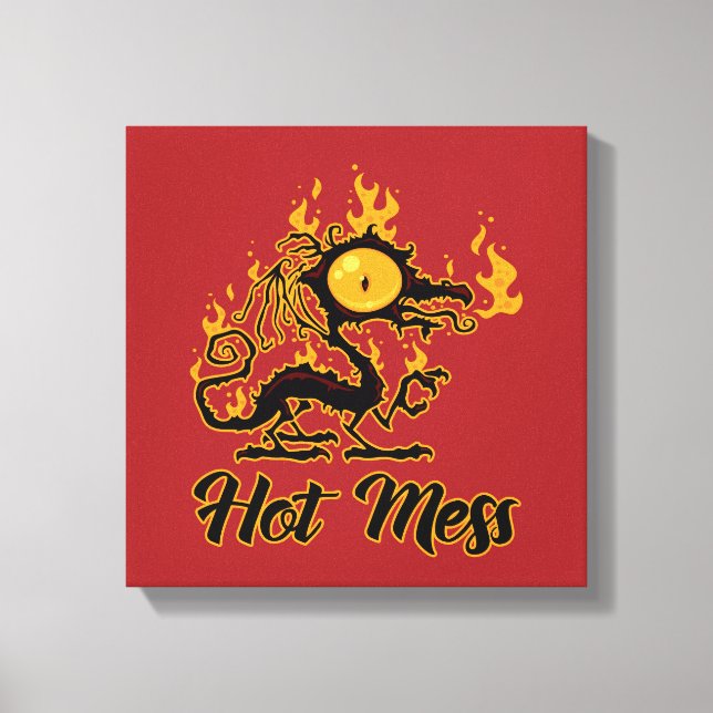 Toile Dragon Crise Mess Hot Mess (Recto)