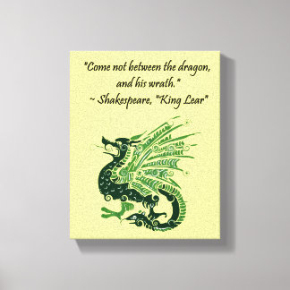 Toile Dragon et sa colère Shakespeare King Lear Dessin