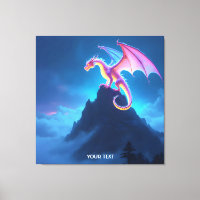 Dragon Fantastique Mignon Enveloppé de Brume
