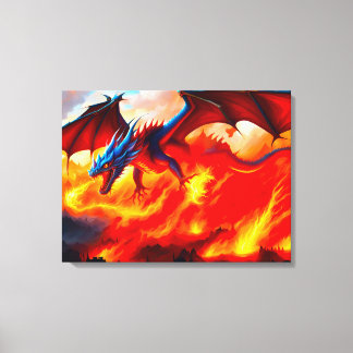 Toile Dragon fire