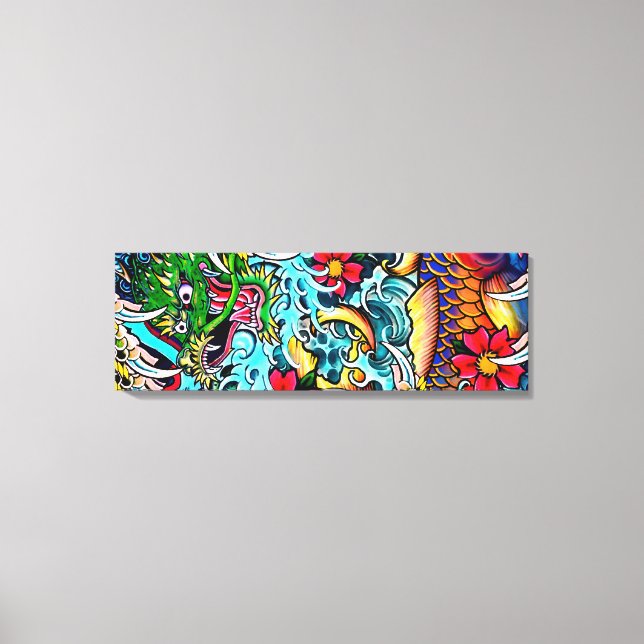 Toile Dragon Koi (Recto)