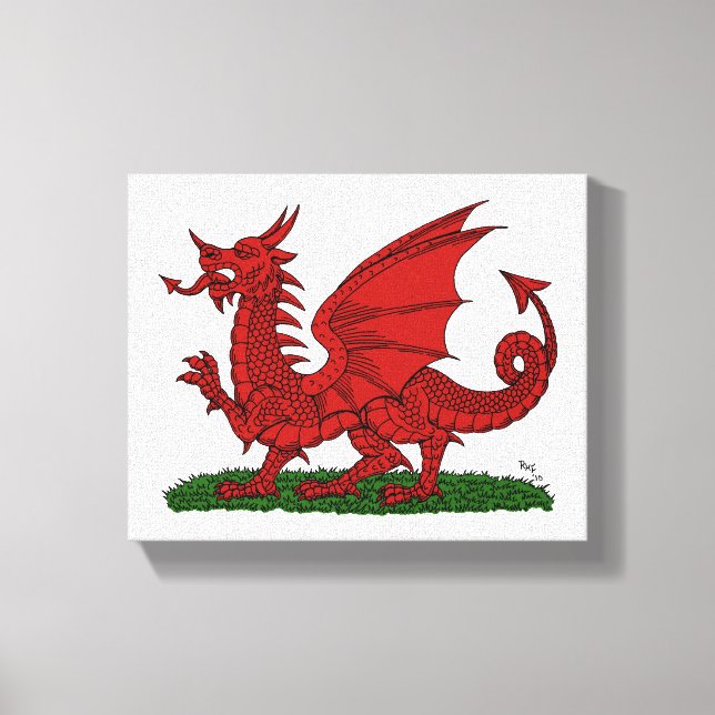 Toile Dragon rouge du Pays de Galles (Recto)