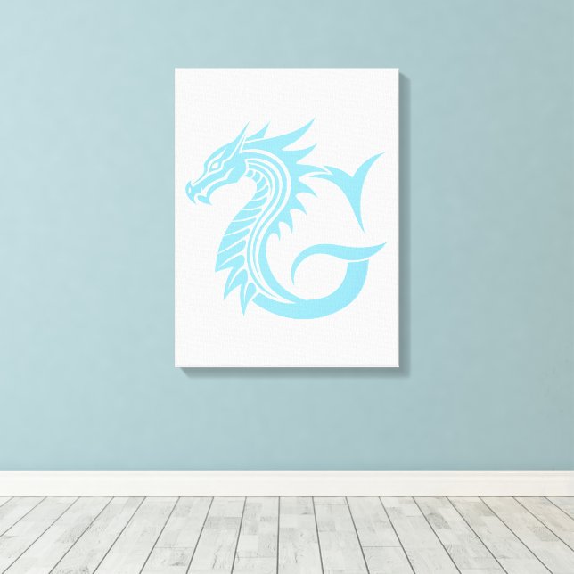 Toile Dragon Styled Letter G, Dragon Alphabet, Monogram (Insitu (Plancher de Bois))