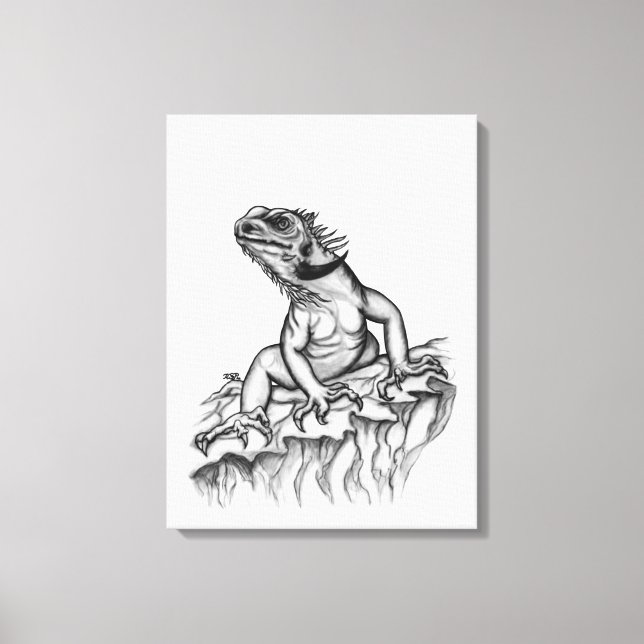 Toile Dragon sur la Roche (Recto)