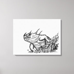 Toile Dragon sur la Roche