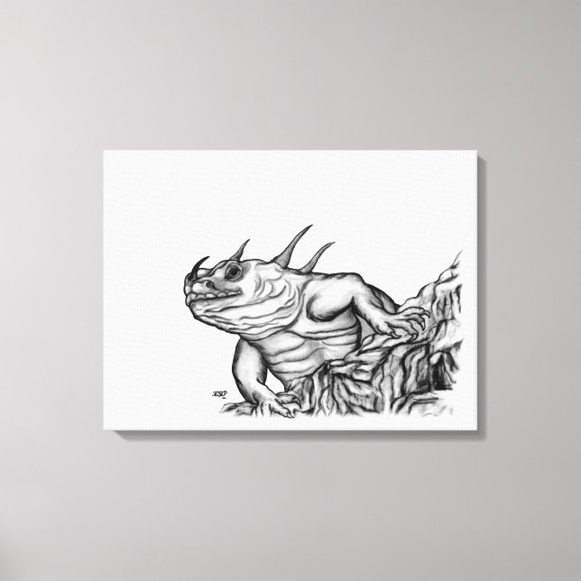 Toile Dragon sur la Roche (Recto)