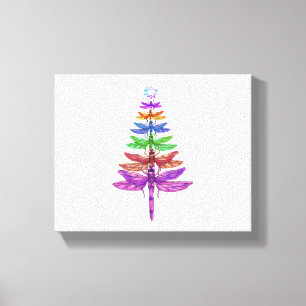 Toile Dragonfly Christmas Tree Chemise Insect Lover Xmas