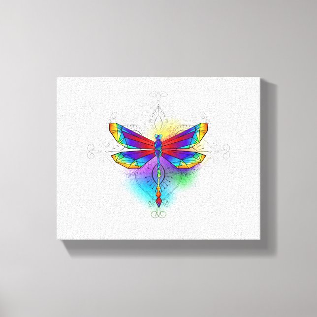 Toile Dragonfly en arc-en-ciel (Recto)