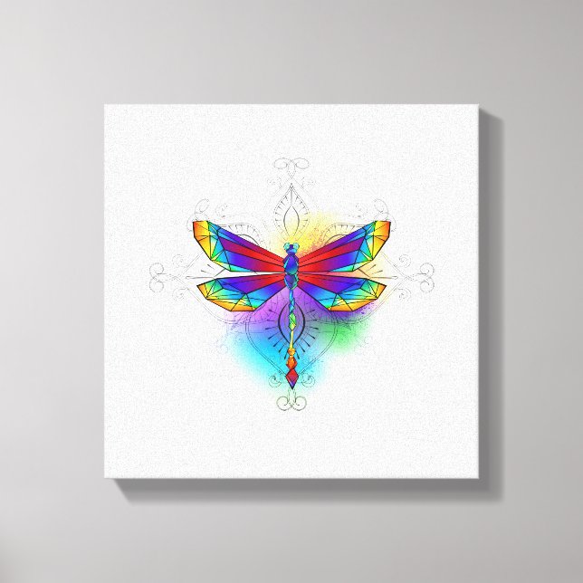 Toile Dragonfly en arc-en-ciel (Recto)