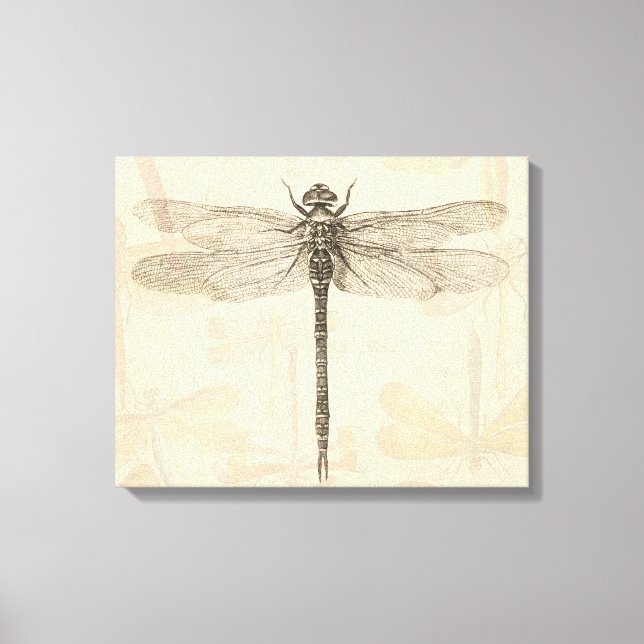 Toile Dragonfly Vintage Antique Classic Nature (Recto)
