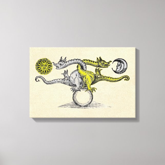 Toile Dragons d'or et d'argent (Recto)