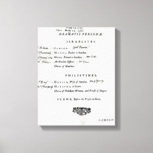 Toile Dramatis Personae pour Samson