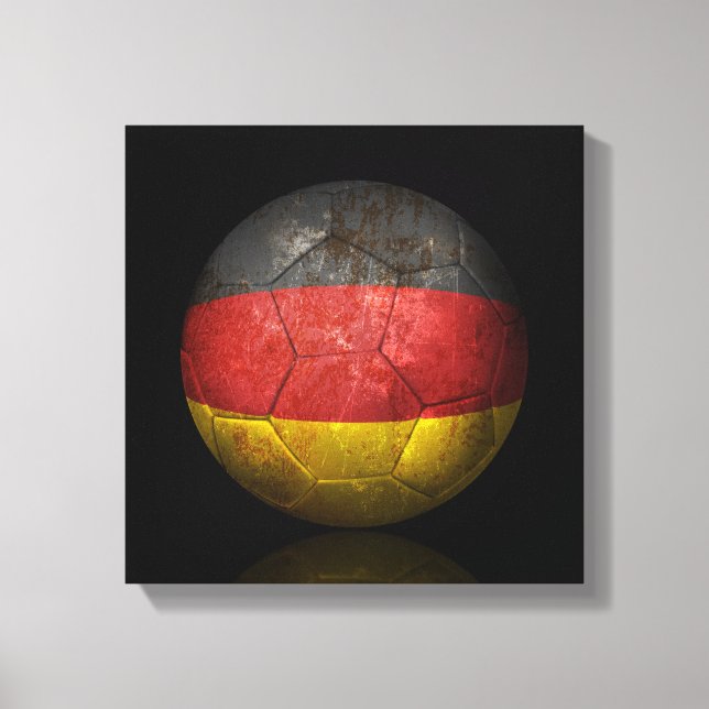 Toile Drapeau Allemand Porté Football Ball (Recto)