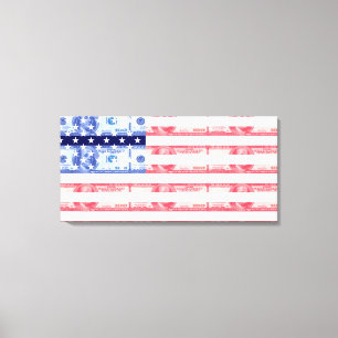 Toile Drapeau américain à cent dollars