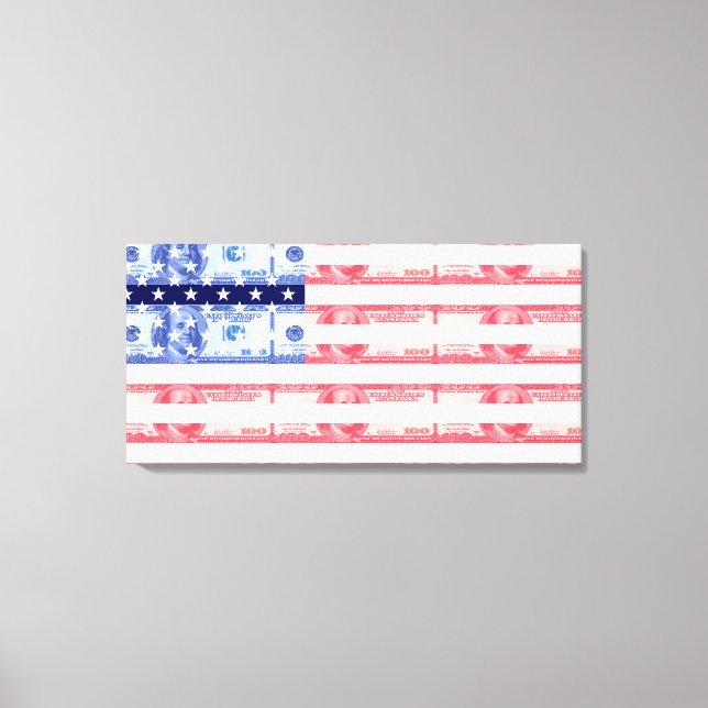 Toile Drapeau américain à cent dollars (Recto)