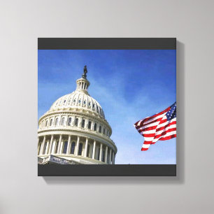 Toile Drapeau américain et fierté patriotique USA du Cap