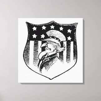 Toile Drapeau américain et Oncle Sam patriotique vintage