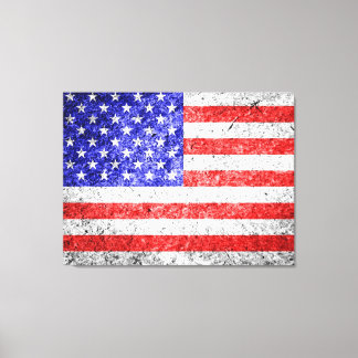 Toile Drapeau américain Grunge