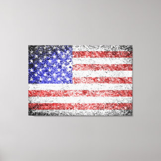 Toile Drapeau américain Grunge 2