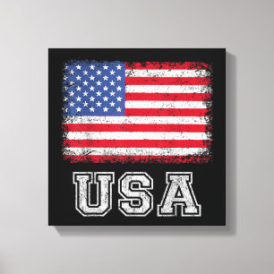 Toile Drapeau américain patriotique USA pour hommes femm