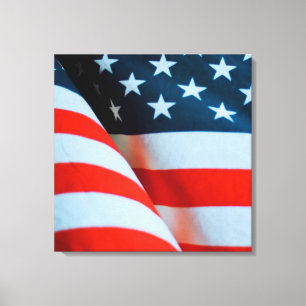 Toile Drapeau américain rouge blanc et bleu