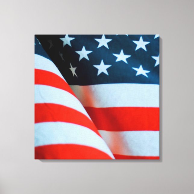 Toile Drapeau américain rouge blanc et bleu (Recto)