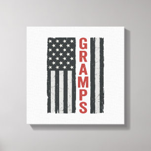 Toile Drapeau américain vintage vectoriel patriotique de