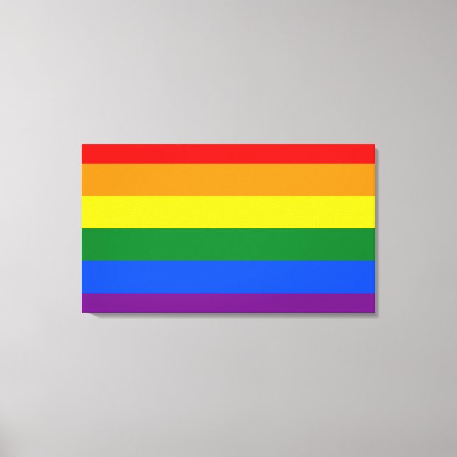 Toile Drapeau arc-en-ciel LGBT (Recto)